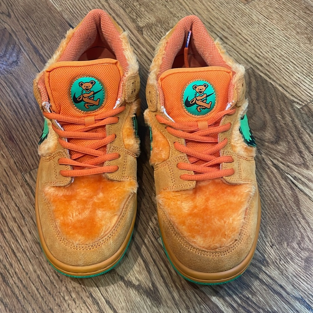 Men’s Nike SB Dunk Low x Grateful Dead Orange Bear 2020 Sneakers. Size 10. - Picture 13 of 17